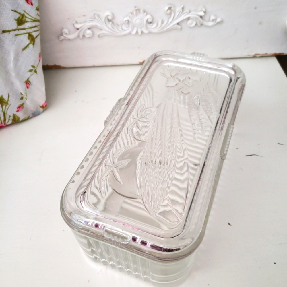 Vtg Federal Glass Fridge Dish